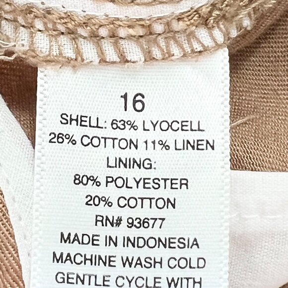 a.n.a. Women's Highest-Rise Tapered Leg Maple Brown Pleated Pants Size 16 NWT - Picture 7 of 11